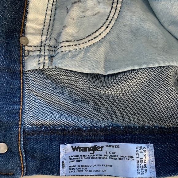 Wrangler cowboy cut jeans leather patch - Picture 6 of 10